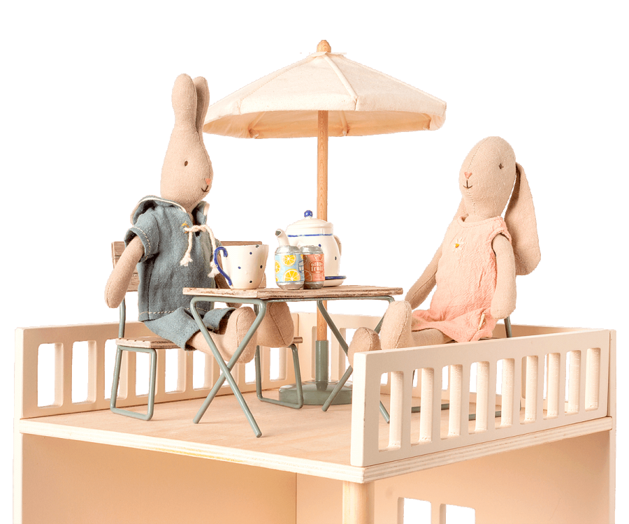 Set de jardín en miniatura, Mesa con silla y banco MAILEG