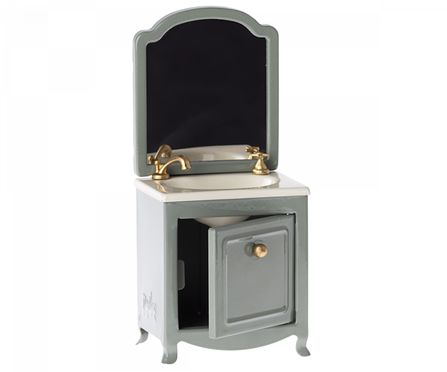 Lavabo aparador con espejo, Ratón - Gris oscuro MAILEG