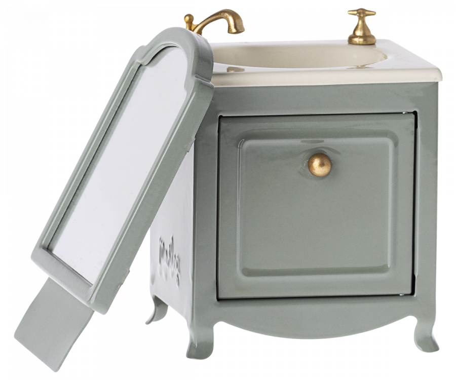 Lavabo aparador con espejo, Ratón - Gris oscuro MAILEG