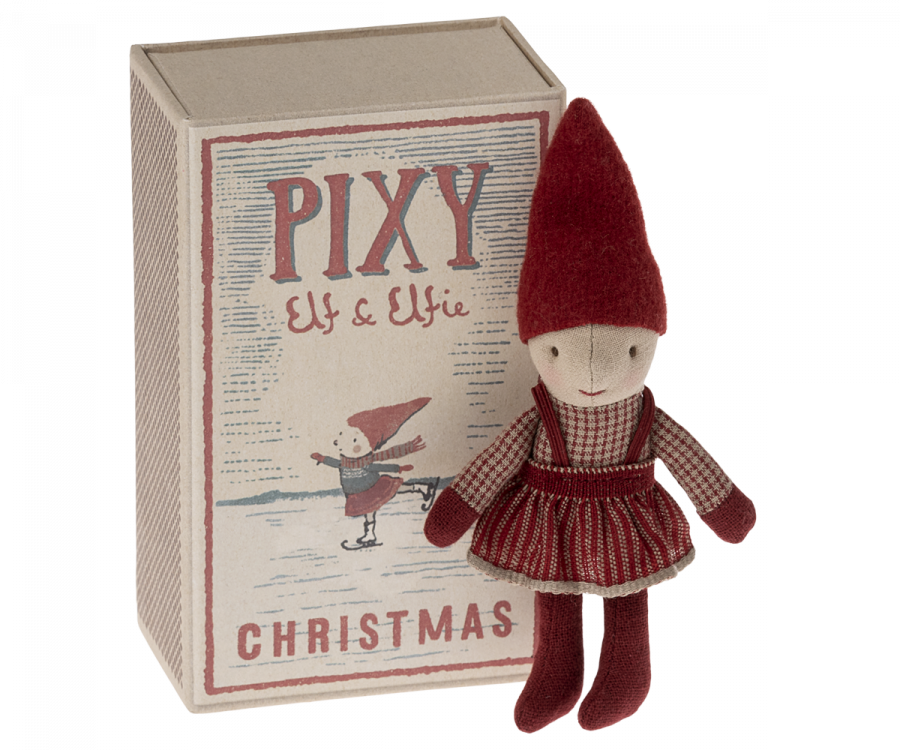 Duende Elfie en caja de cerillas MAILEG