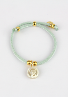 VIRGEN NIÑA. PULSERA ELÁSTICA MINI VERDE MANCOTI
