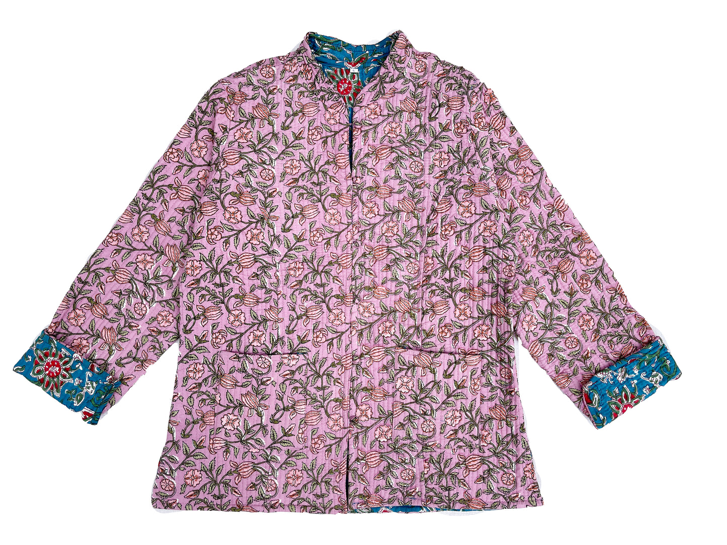 Chaqueta reversible lila azul ı INDIA