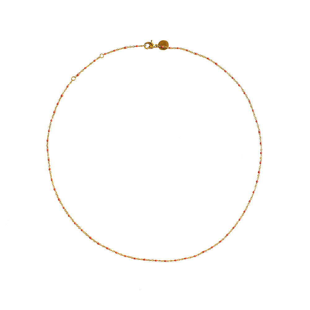COLLAR BOLITAS ROJAS ı ORO