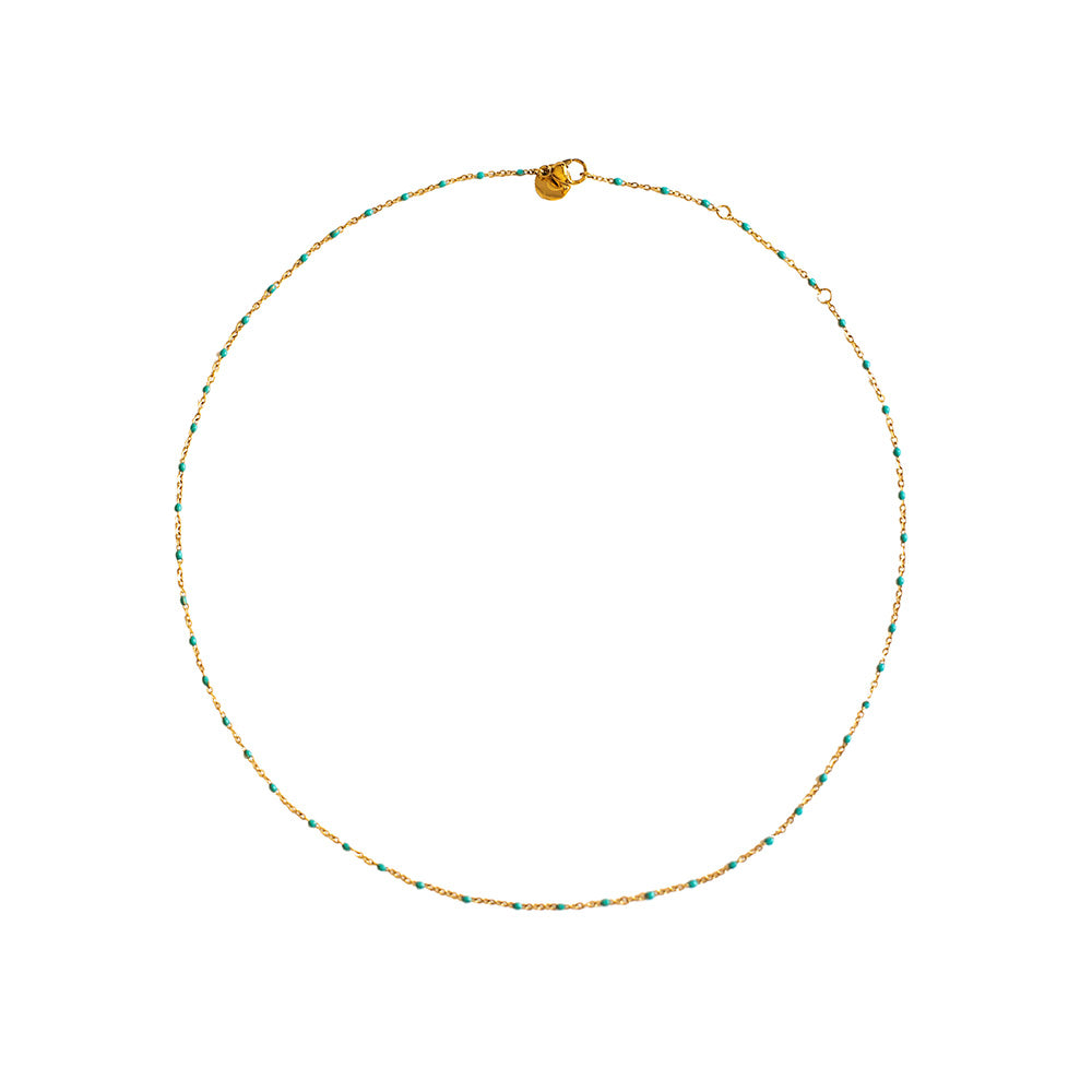 COLLAR BOLITAS AZULES ı ORO