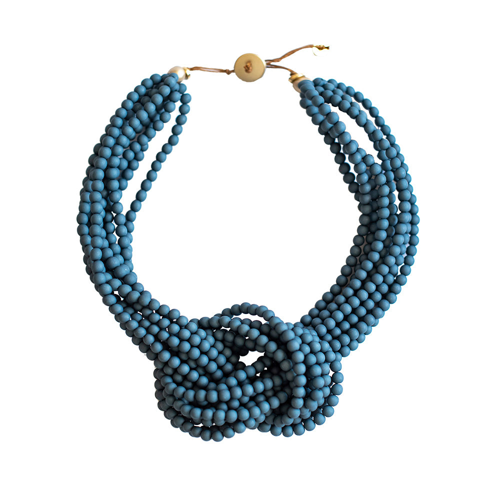 COLLAR NUDO AZUL AÑIL
