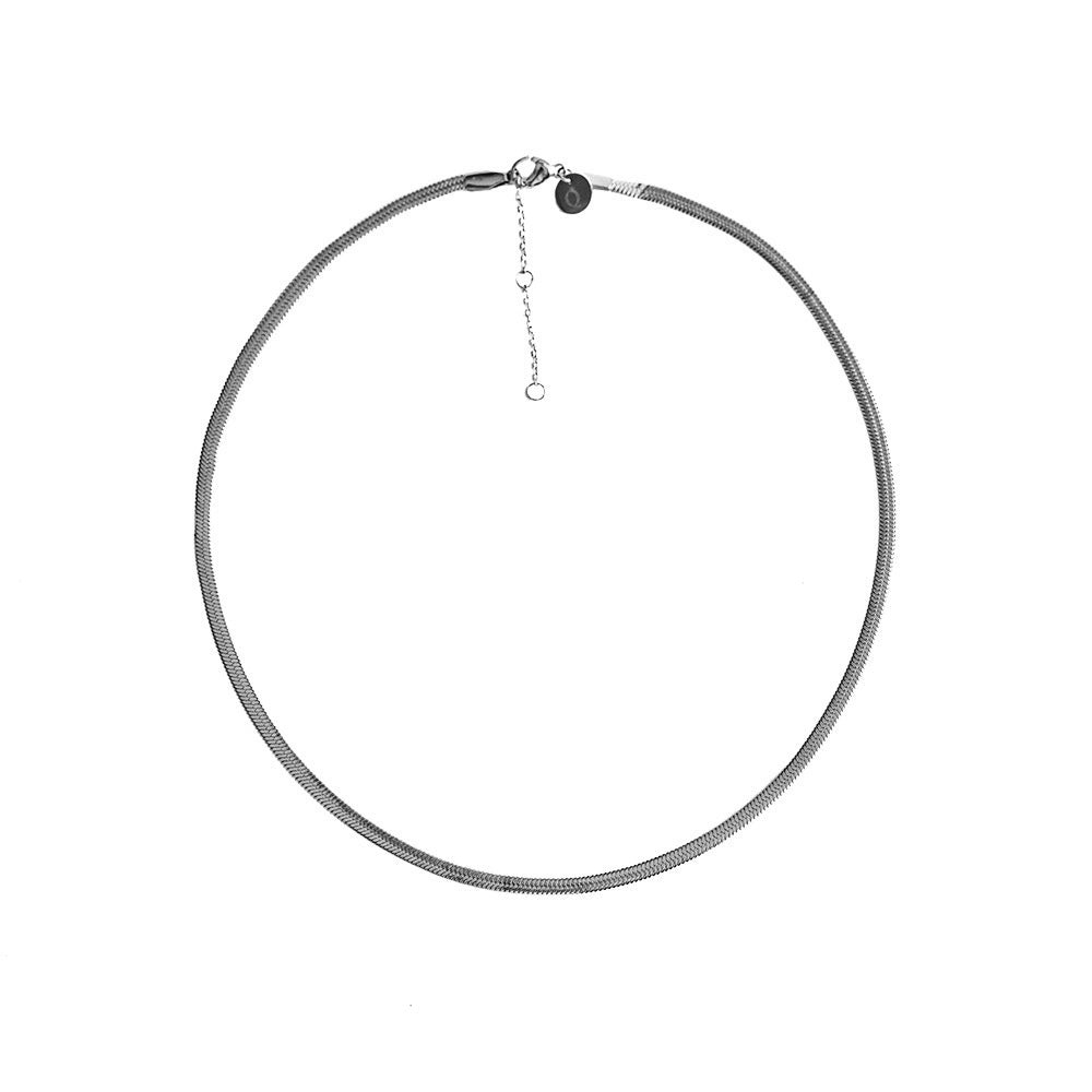 COLLAR CADENA PLANA 40 CM ı PLATA