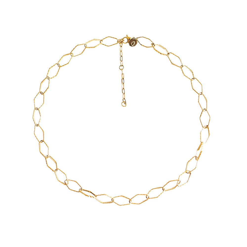 COLLAR CHOKER CADENA ESLABONES ı ORO