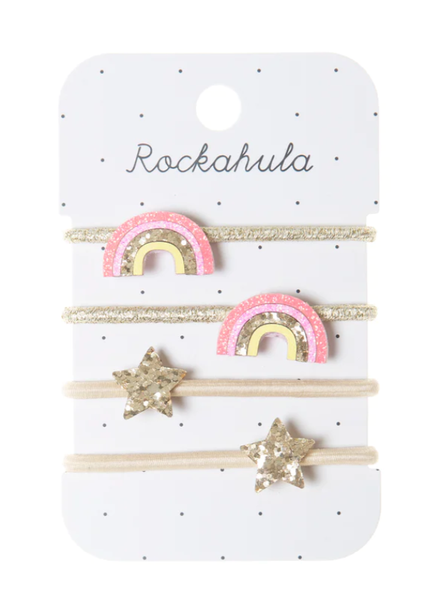 Gomas de pelo arcoíris y estrellas Rockahula