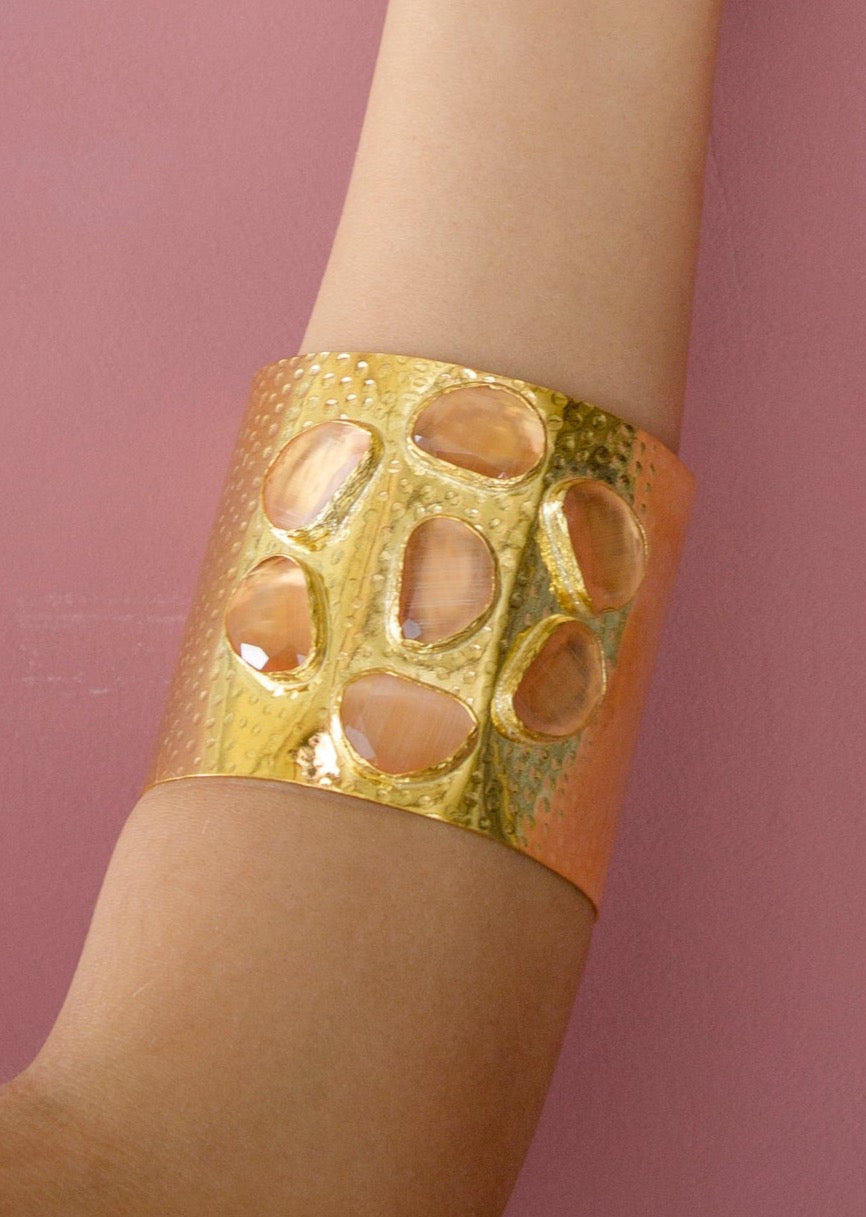 BRAZALETE OJO DE GATO MULTI ı ORO