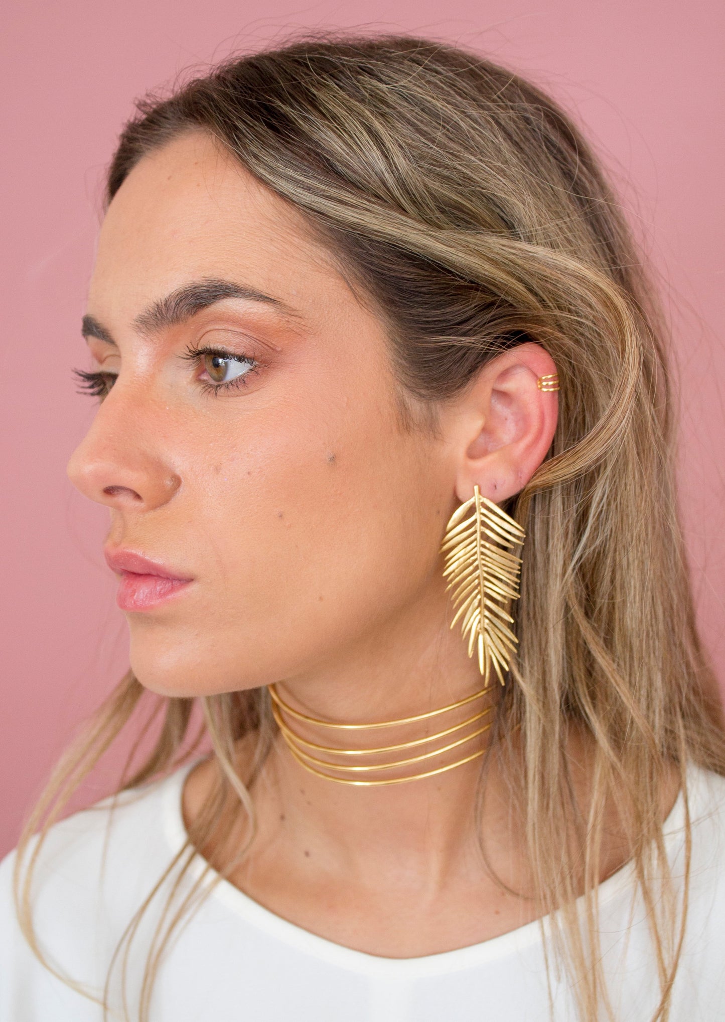 PENDIENTES PALMERA ı ORO ı PAREJA
