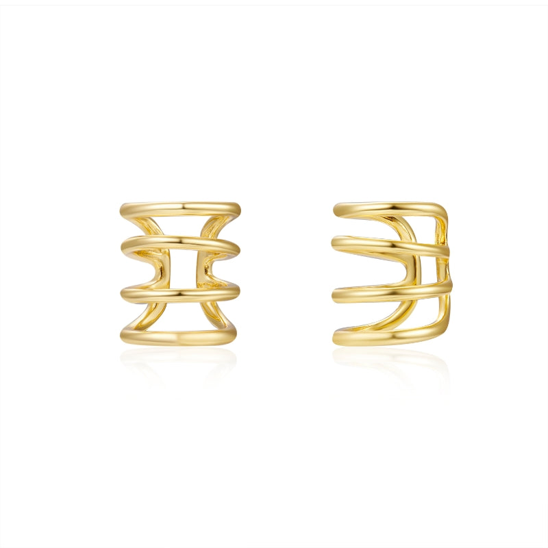 FALSO PIERCING EARCUFF 4 AROS ı ORO UD.
