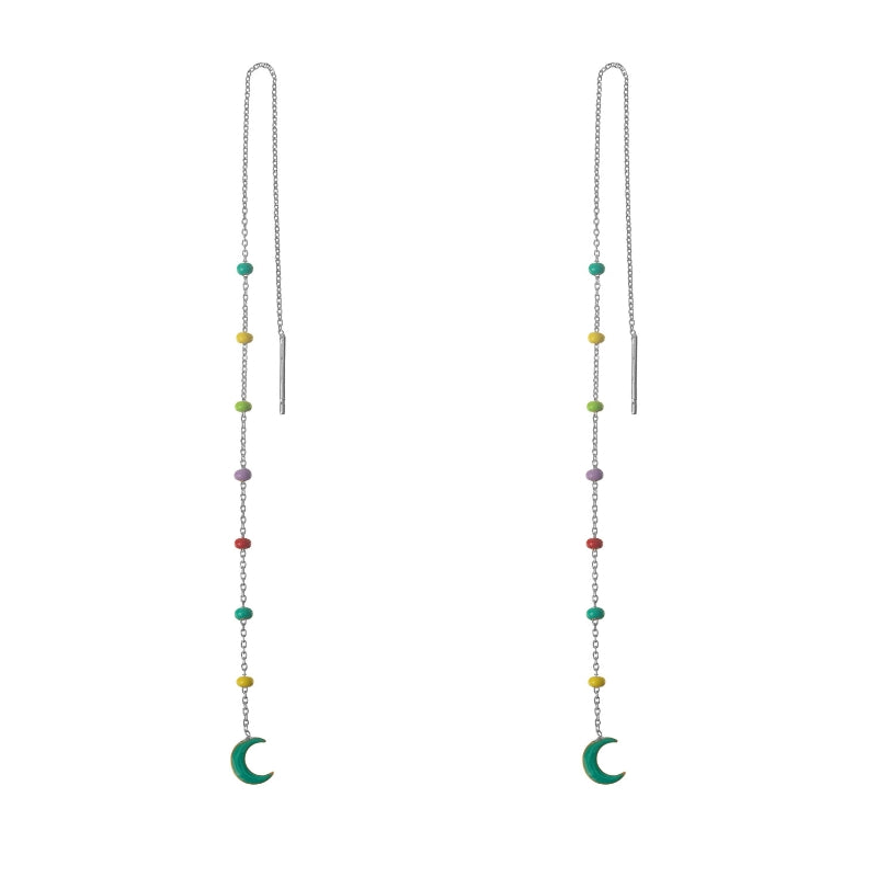 LUNA AZUL| ARO MINI CADENA COLORES ı PLATA UD.