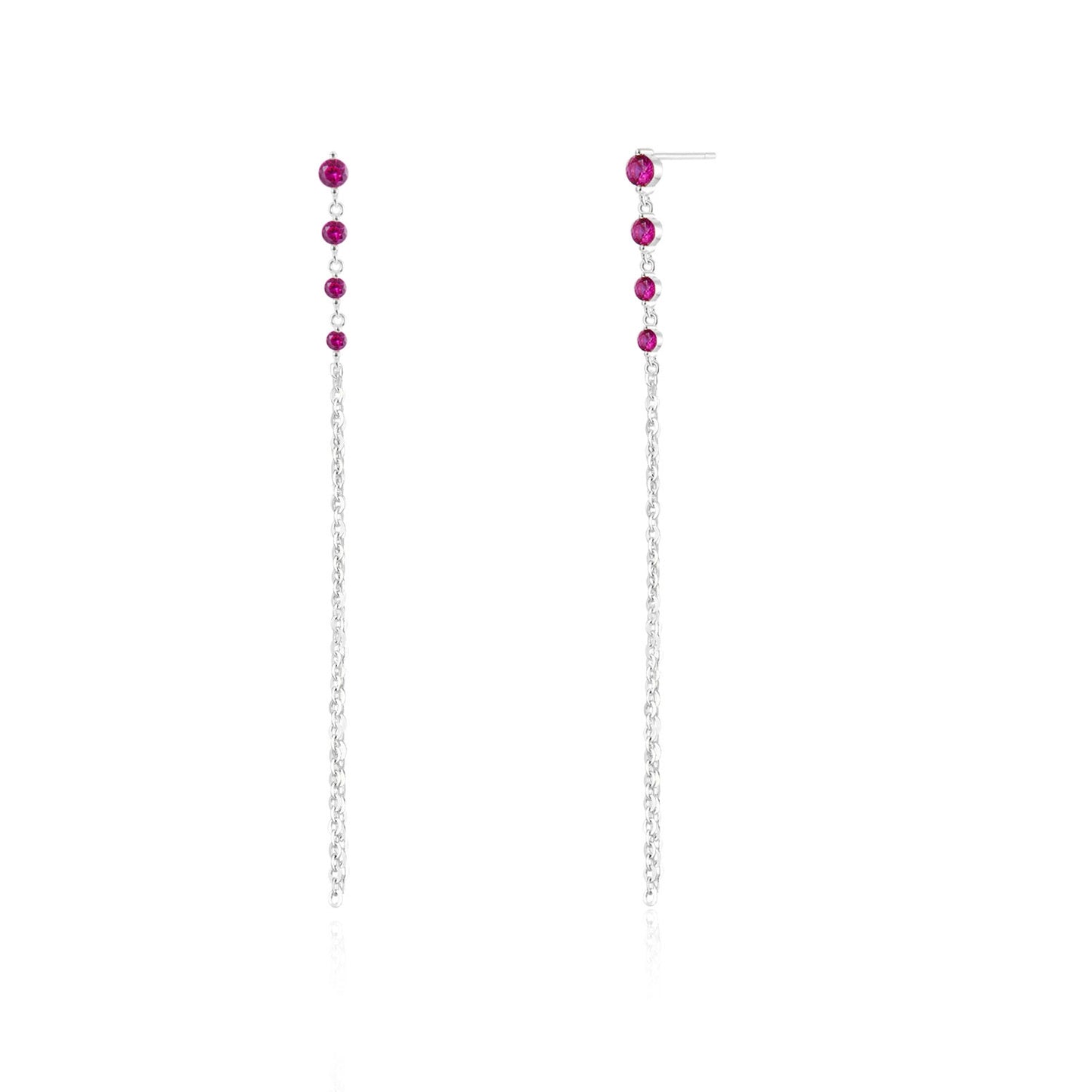 ARO MINI BOLITAS CADENA ı CIRCONITA ROSA ı PLATA UD.