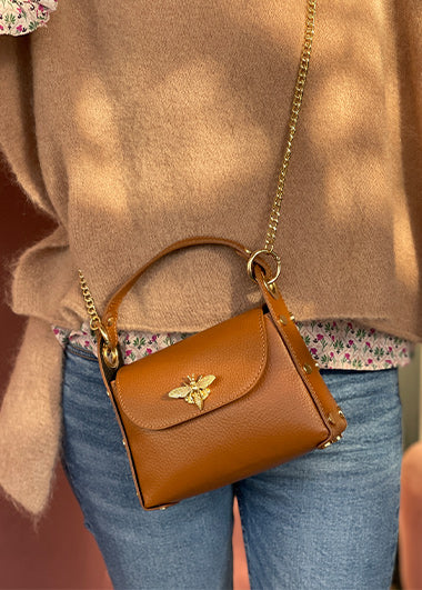 Bolso abeja grande camel
