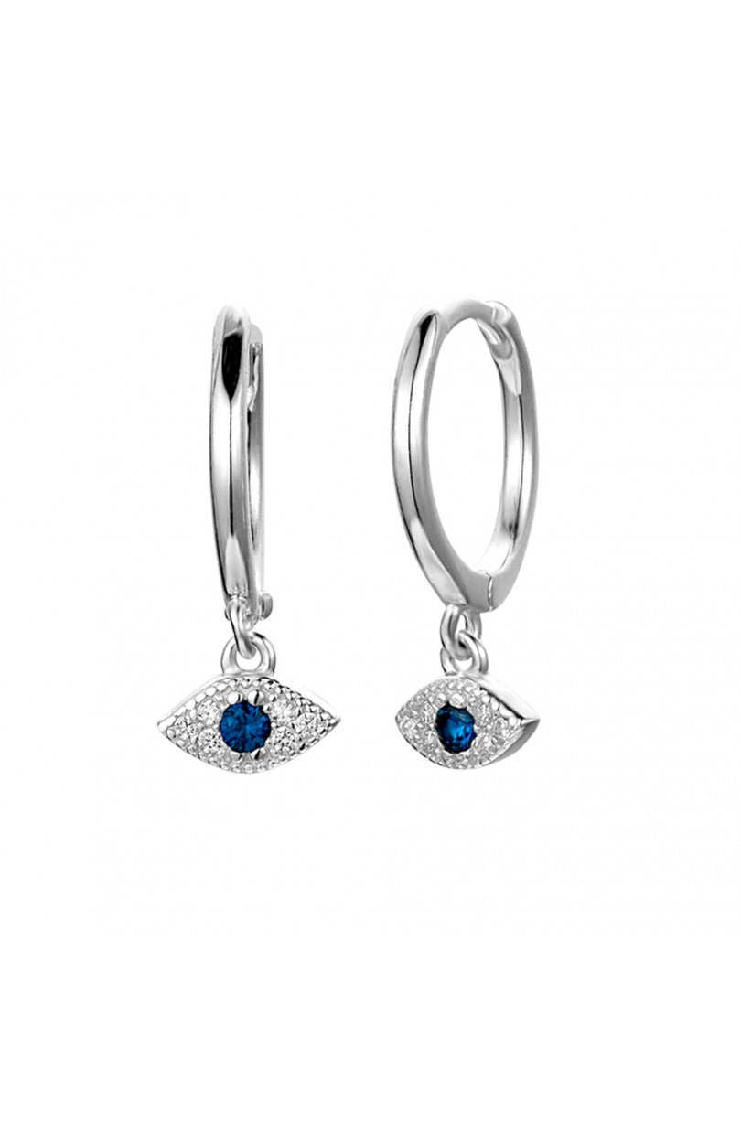 ARO MINI OJO ı CIRCONITA AZUL ı PLATA UD.