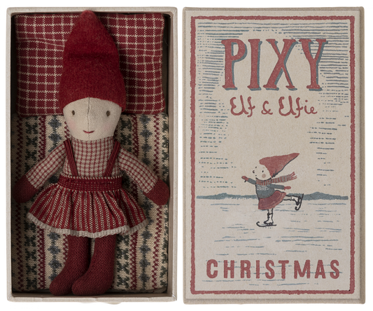 Navidad.Duende Elfie en caja de cerillas MAILEG