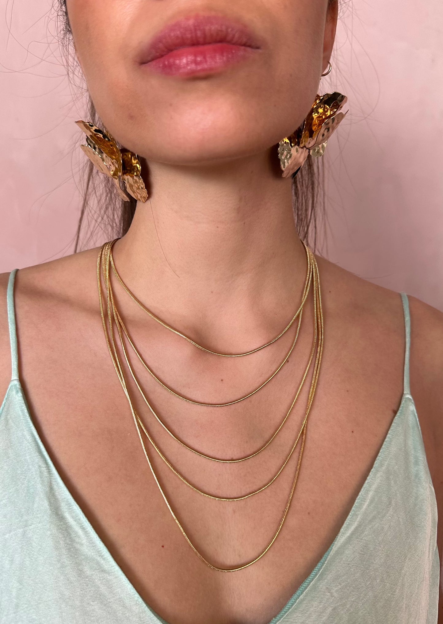PERTEGAZ COLLAR CASCADA SNAKE DORADO