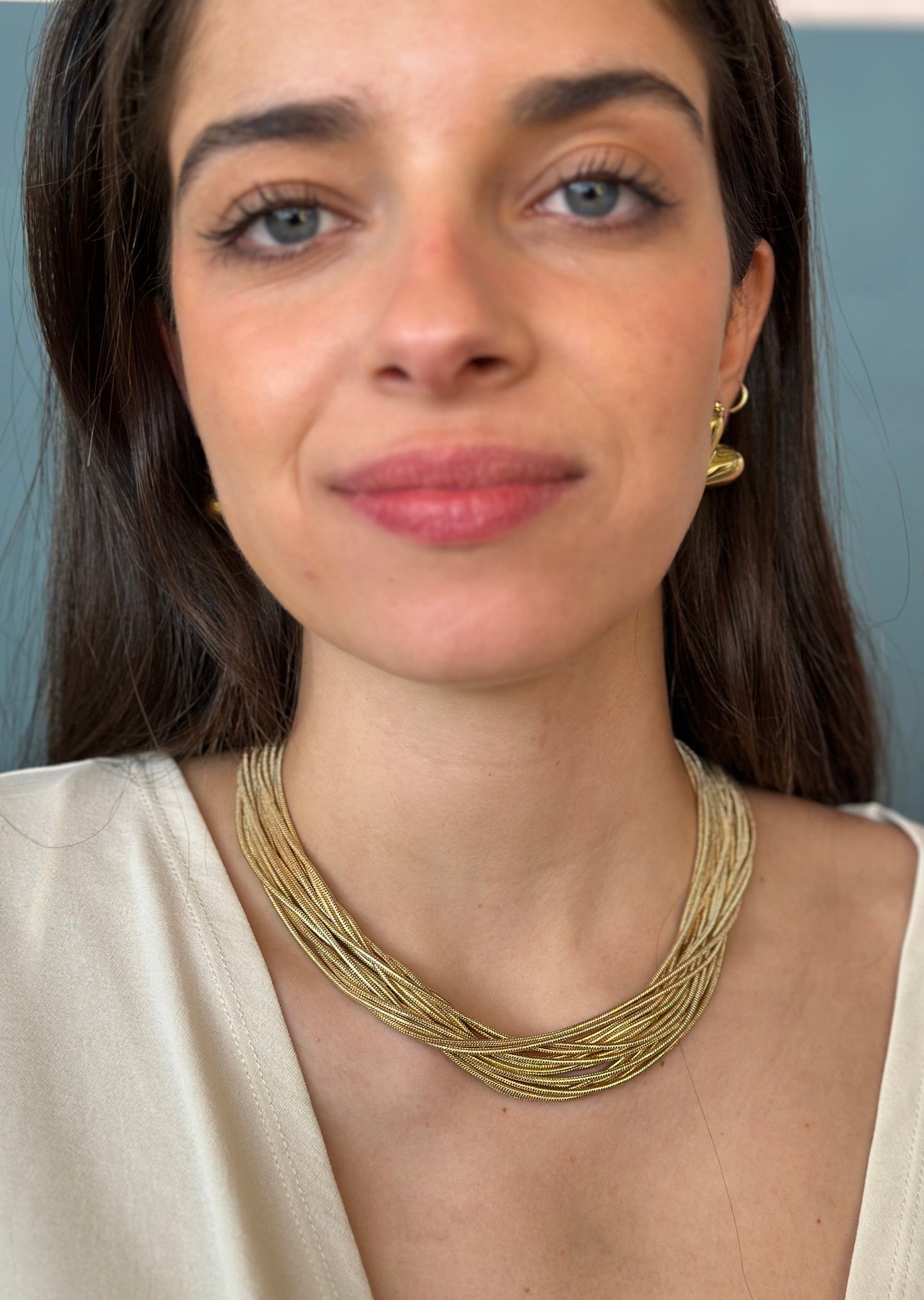 PERTEGAZ COLLAR LARGO SNAKE DORADO