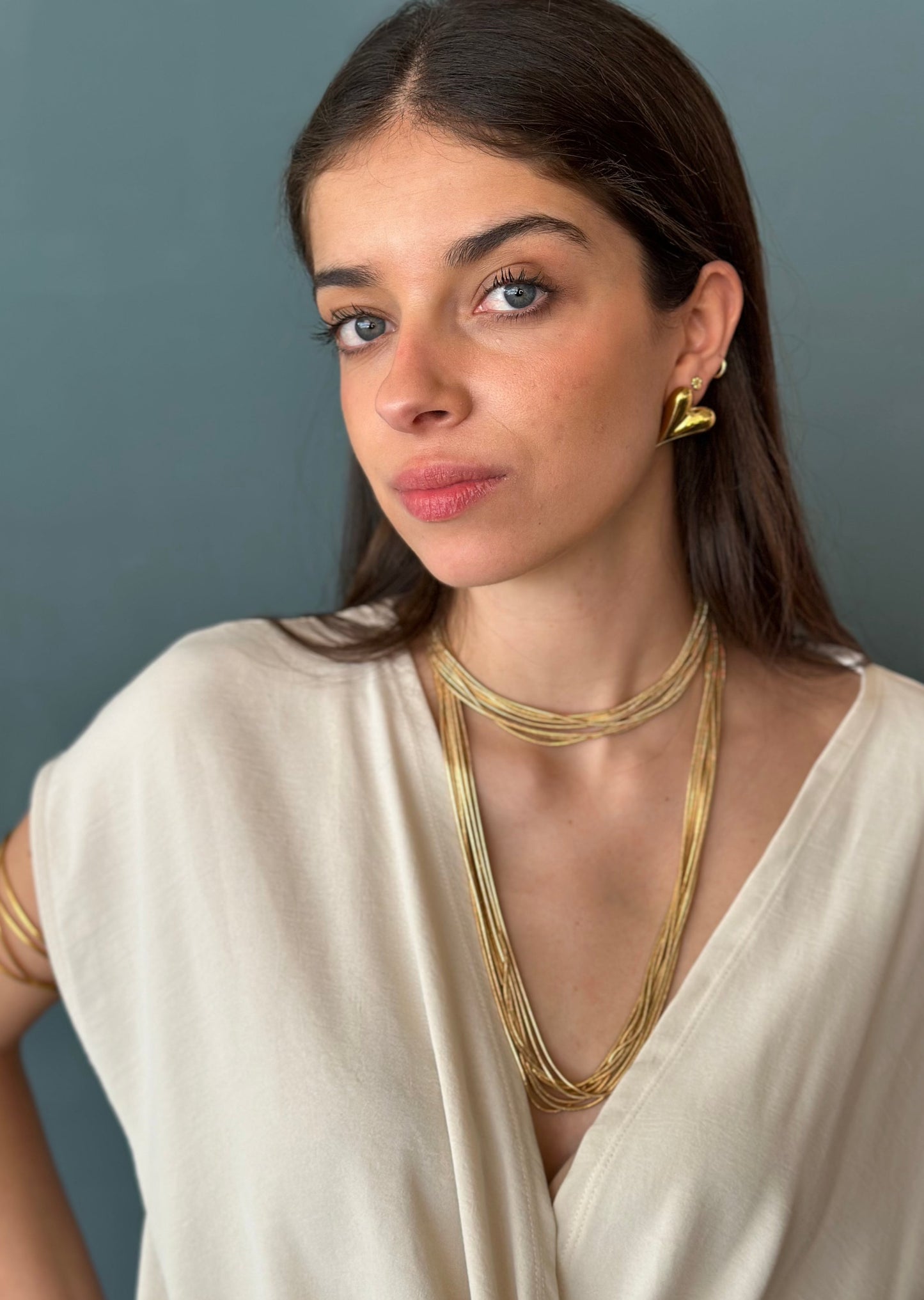 PERTEGAZ COLLAR LARGO SNAKE DORADO