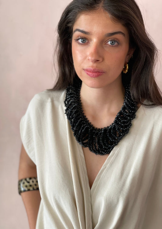 COLLAR CUENTAS NEGRO