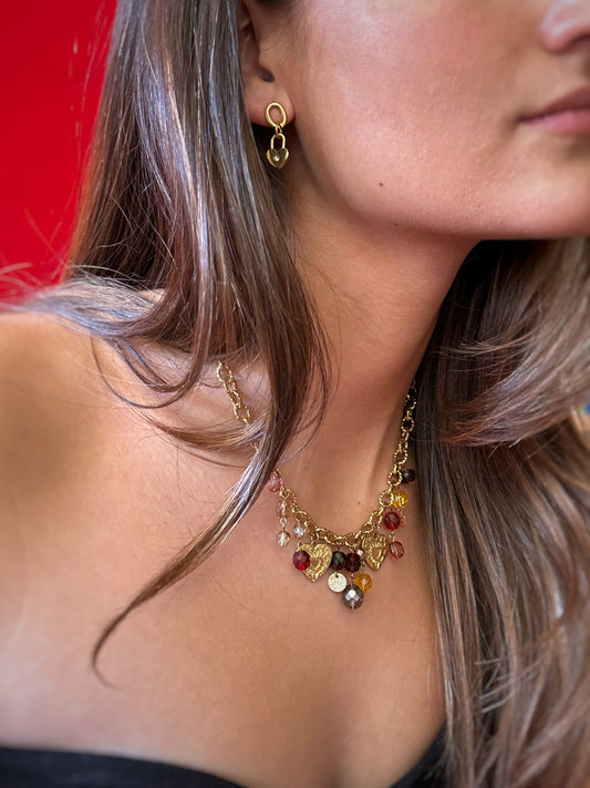 Collar charms corazón