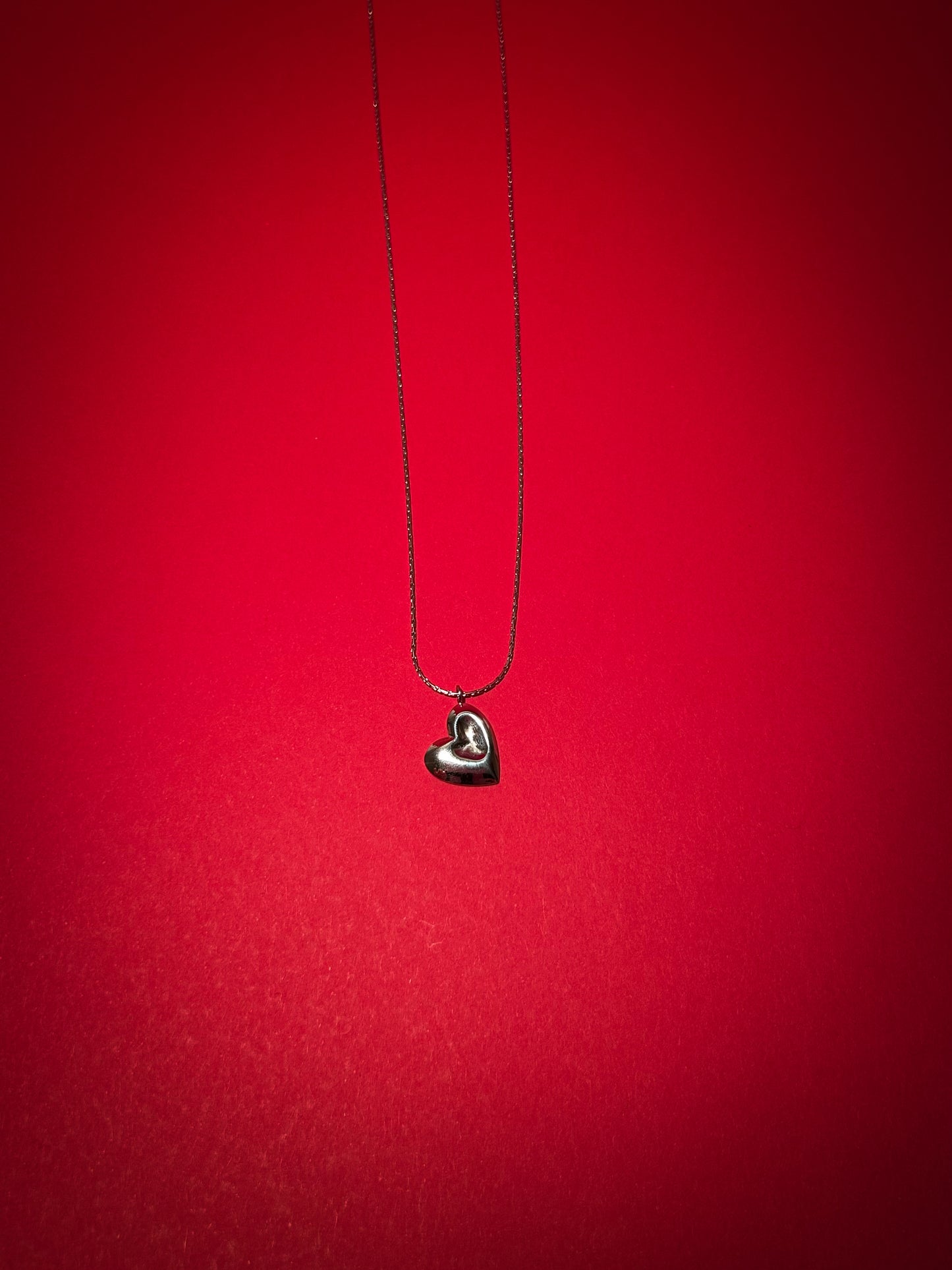 Collar corazón irregular Plata