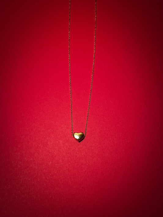 Collar Corazón Oro Cadena lateral