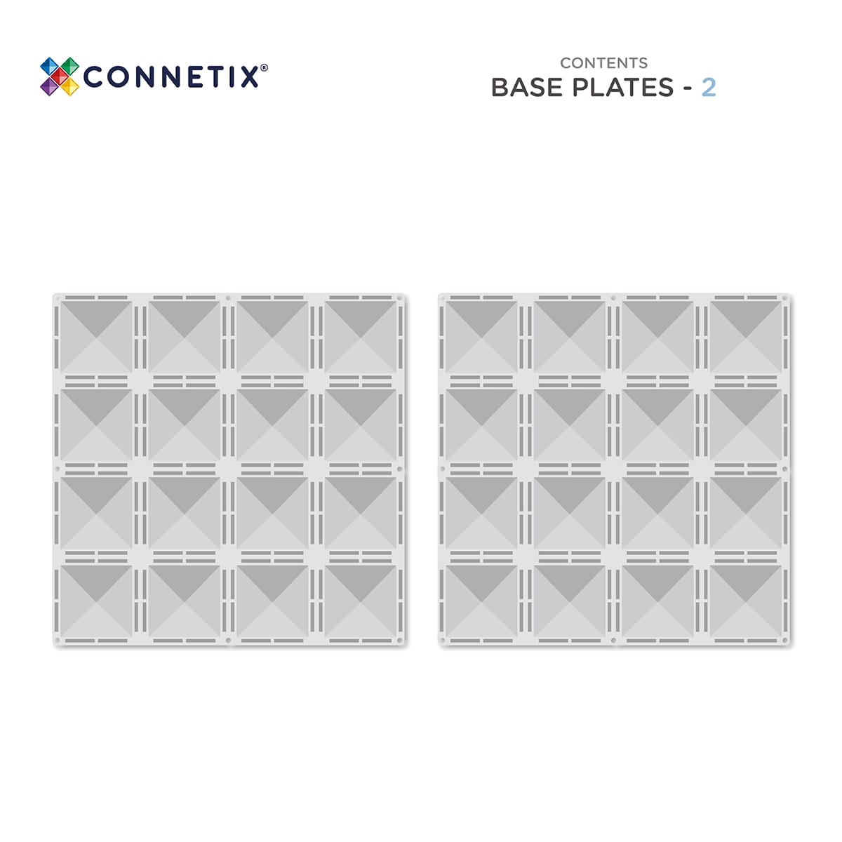 Paquete de 2 placas base transparentes