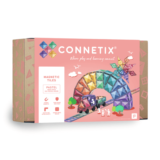 Construcción Connetix Paquete Mega Pastel 202 piezas