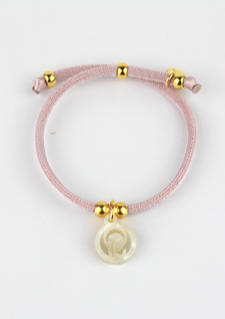 VIRGEN NIÑA. PULSERA ELÁSTICA MINI ROSA  MANCOTI