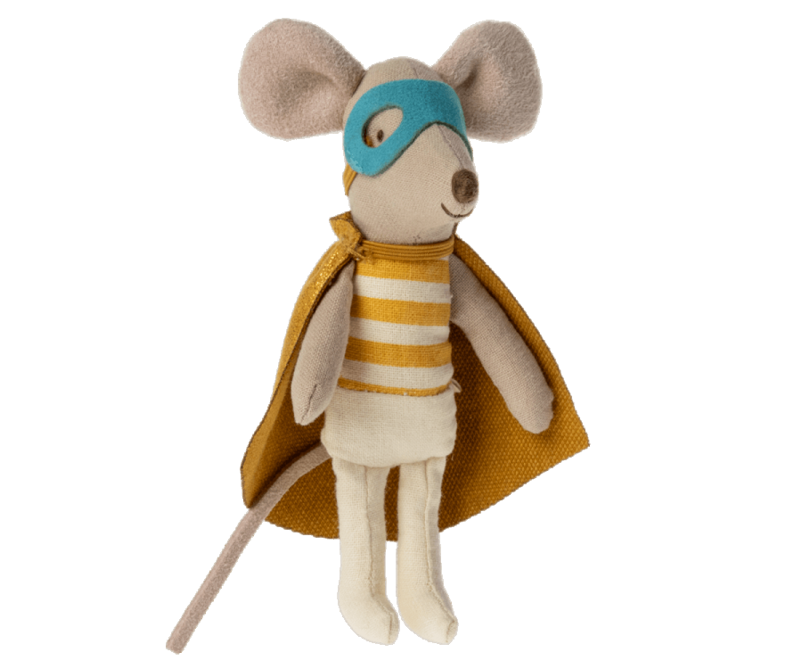 Ratón superhéroe, hermanito en caja de cerillas MAILEG