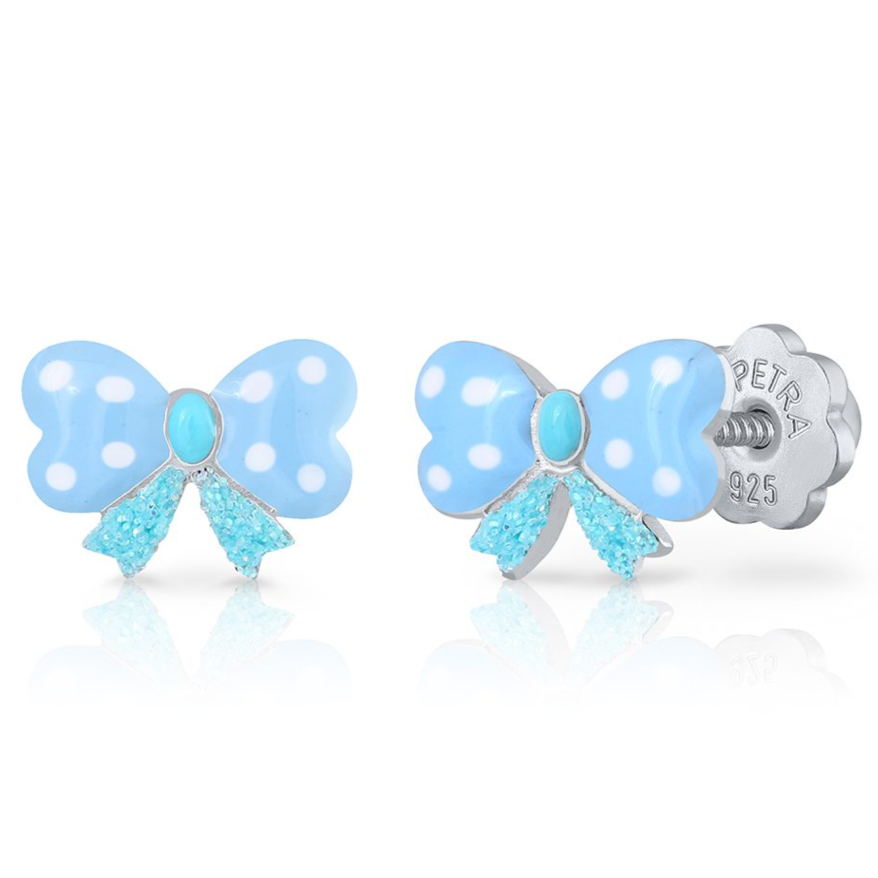 PENDIENTES LAZO AZUL ı NIÑA