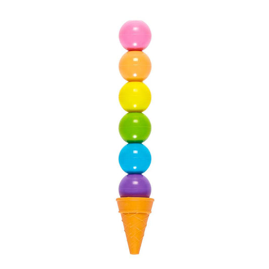 CERAS APILABLES CON FORMA DE HELADO DE ARCOÍRIS Y AROMA A VAINILLA
