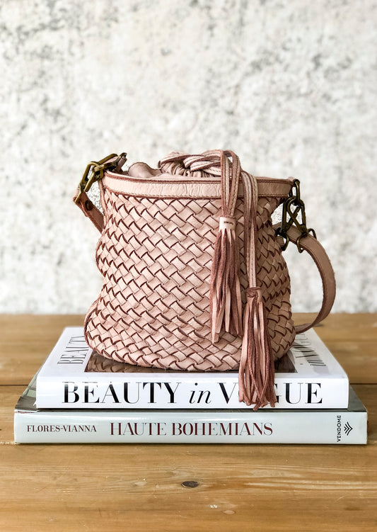 Bolso de piel rosa