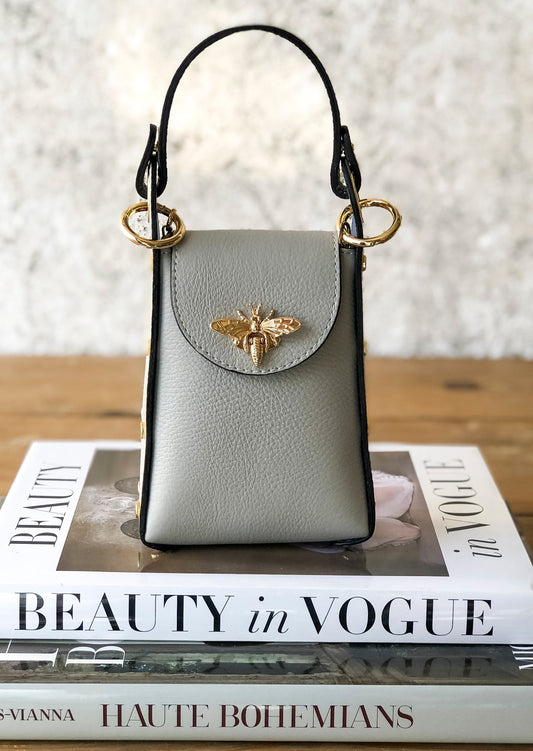 Bolso abeja gris