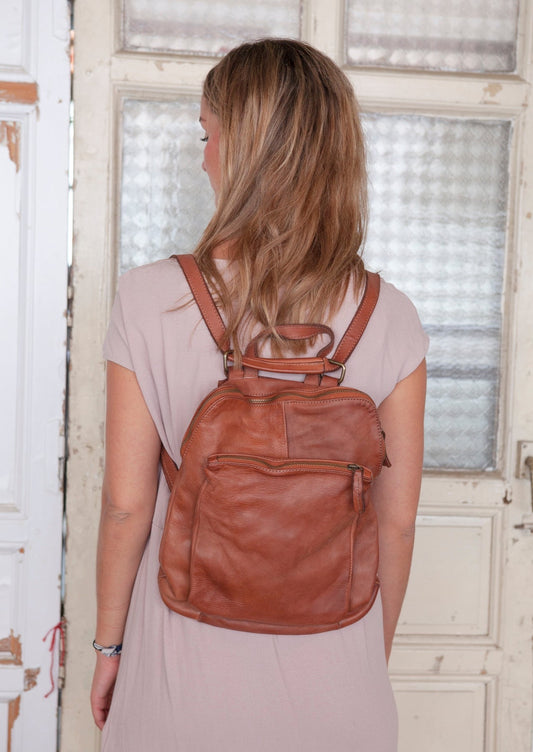 Bolso / Mochila  piel camel