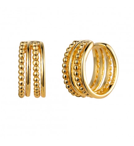 FALSO PIERCING EARCUFF 4 AROS MEDIO ı ORO UD.