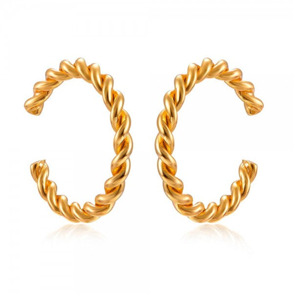 FALSO PIERCING EARCUFF RIZADO ı ORO UD.