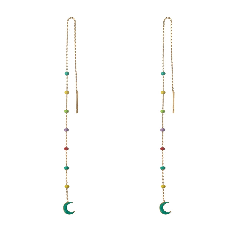 LUNA AZUL| ARO MINI CADENA COLORES ı ORO UD.