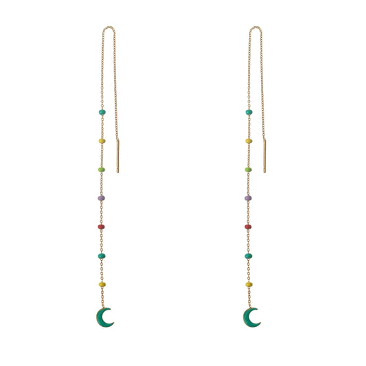 LUNA AZUL| ARO MINI CADENA COLORES ı ORO UD.