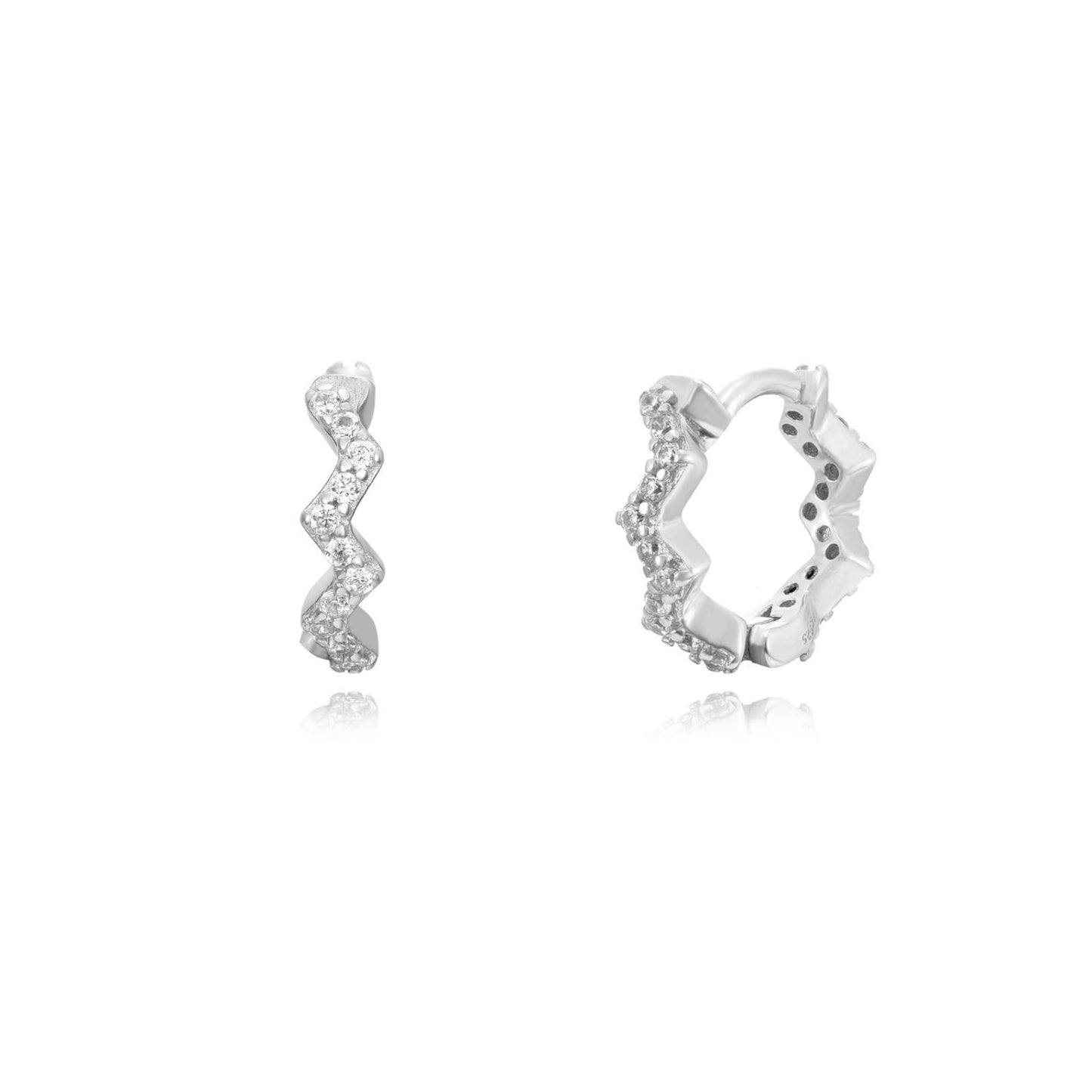 ARO MINI ZIG ZAG ı CIRCONITA | PLATA UD.