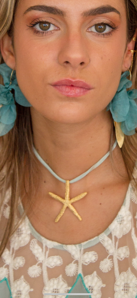 COLLAR  ESTRELLA AZUL ı ORO