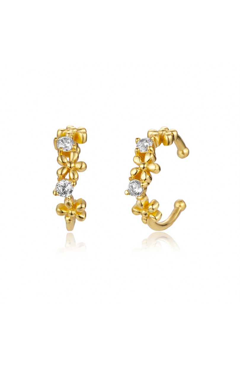 FALSO PIERCING EARCUFF FLOR ı CIRCONITA ı ORO UD.