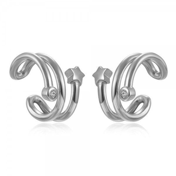 FALSO PIERCING EARCUFF ESTRELLA PUNTO |CIRCONITA  ı PLATA UD.