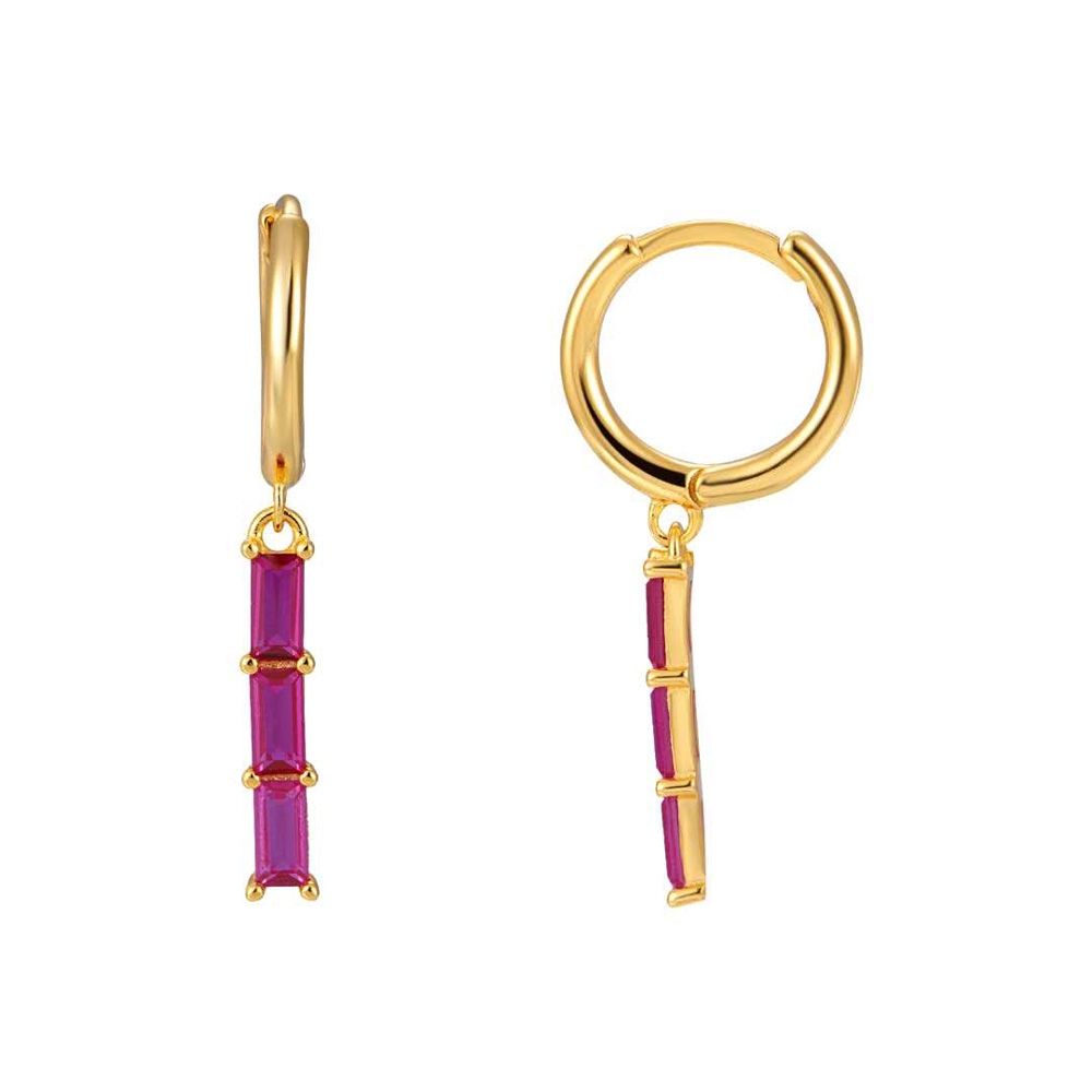 ARO MINI PALO BAGUETTE ı CIRCONITAS ROSA ı ORO UD.