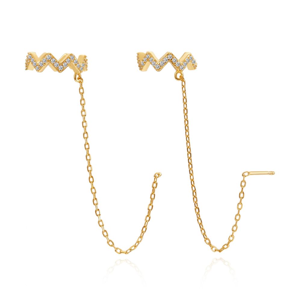 ARO MINI ZIG ZAG & FALSO PIERCING ı ORO UD.