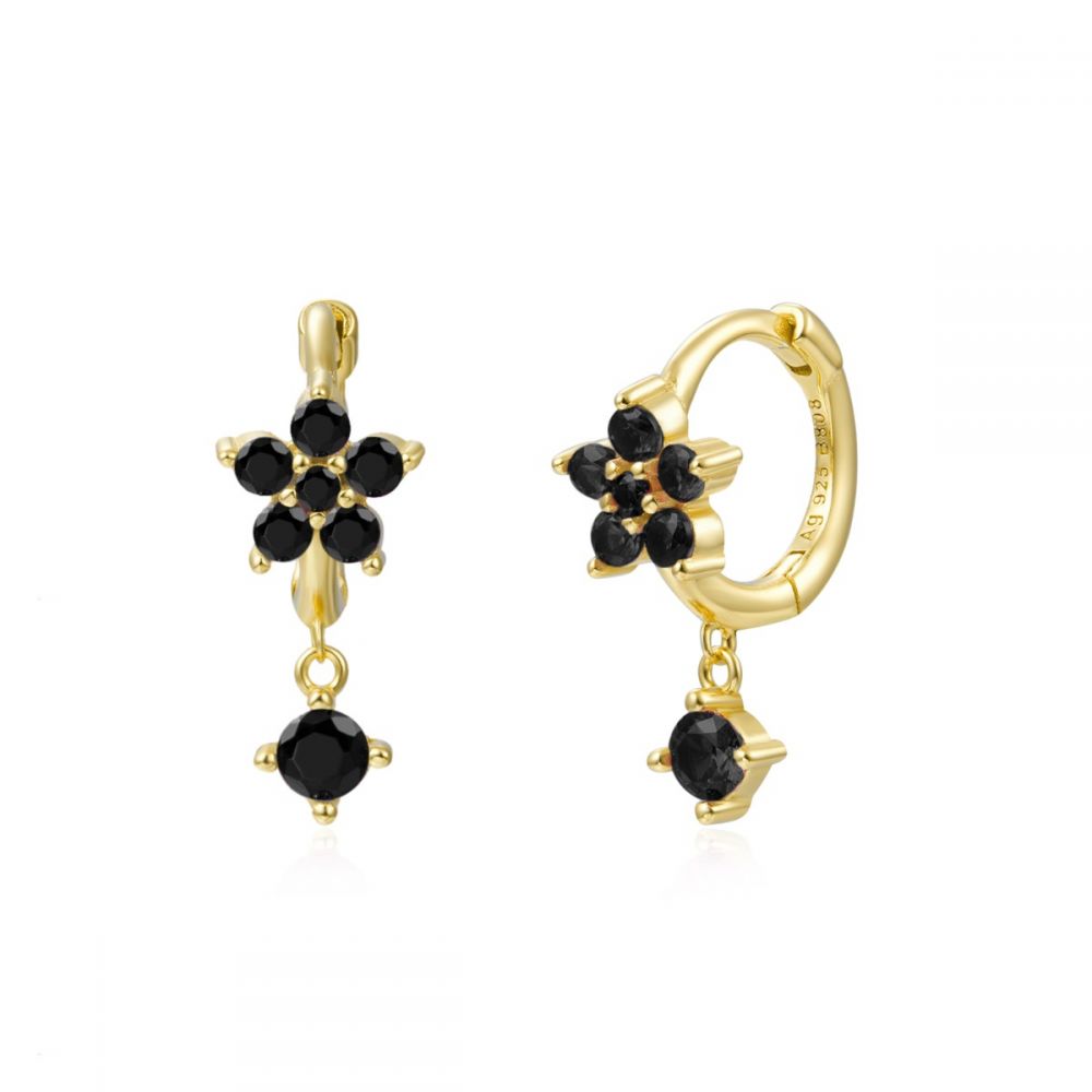 ARO MINI FLOR ı CIRCONITA NEGRA ı ORO UD.